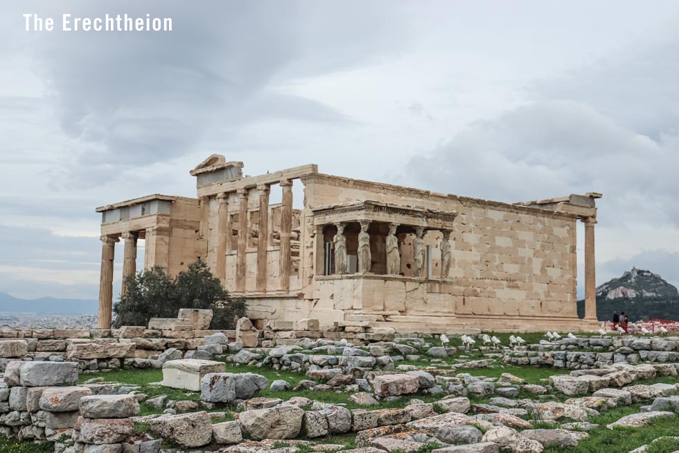 The Erechtheion in Athens Greece